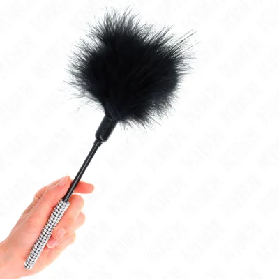 Kink - plumes chacouilles avec manche strass 27 cm