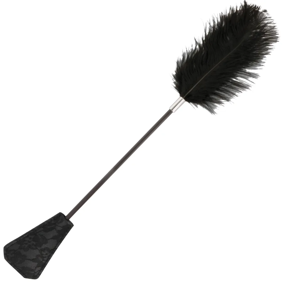 Darkness - fouet plume damour noir 56 cm