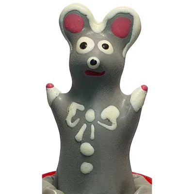 Preservativo decorativo pintado a mano ratón modelo 2