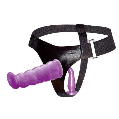 Harnais anal et vaginal femme lilas gpoint 17 cm
