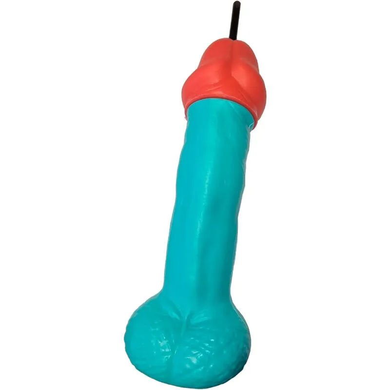 Coupe pénis en plastique bleu