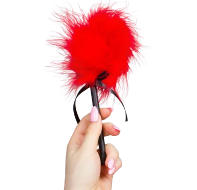 Gioco segreto - spolverino marabou rosso
