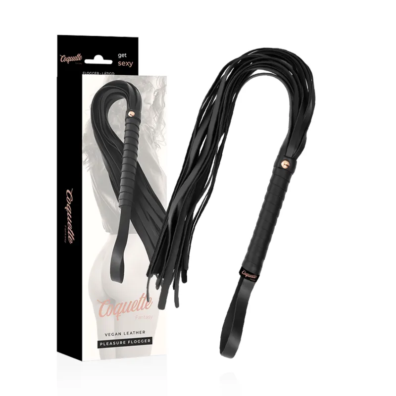 Coquette chic desire - fouet fantaisie en cuir végan
