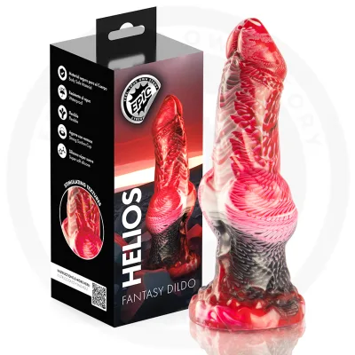 Helios dildo con testículos calor y éxtasis