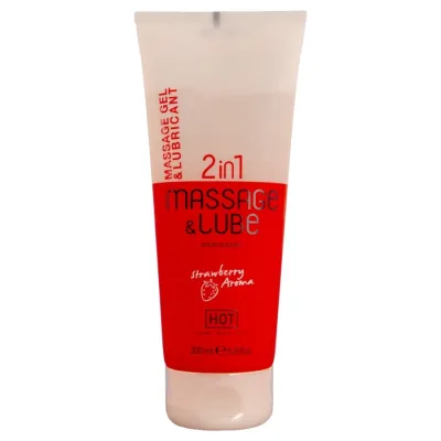 Massage & glide gel 2 en 1 fresa 200 ml
