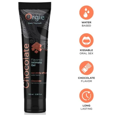 Tube de lubrifiant chocolat gel intime à base de eau 100 ml