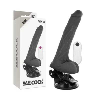 Realistischer vibrator mit fernbedienung schwarz 19 cm -o- 4 cm
