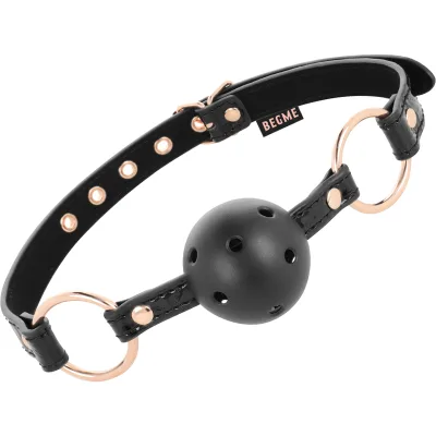 Begme - black edition ball gag cuir vegan