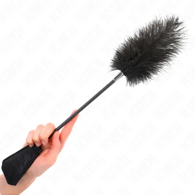 Kink - plumes d'autruche pour tickle avec palette dentelle 56 cm