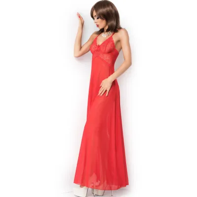 Chilirose - cr 3883 babydoll long rouge S/M