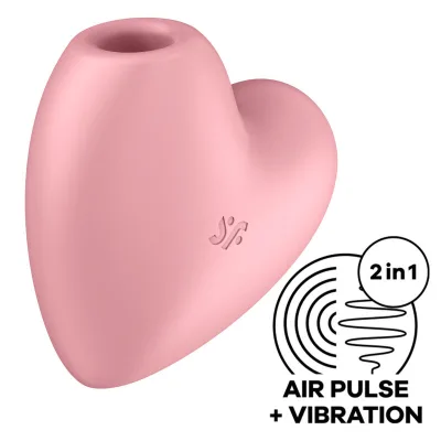 Satisfyer - cutie heart air pulse stimulator & vibrator rosa