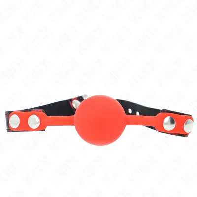 Kink - 4 cm siliconen bal gag model 2 met hangslot 60 x 2 cm