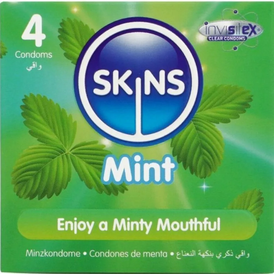 Pack de 4 préservatifs premium menthe