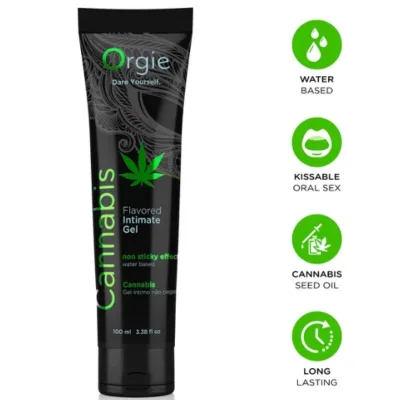 Tube de lubrifiant au cannabis, gel intime à base de eau, 100 ml