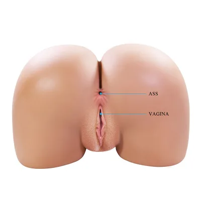 Julia XXL doppelter vaginal- und analvibrationsmasturbator flesh