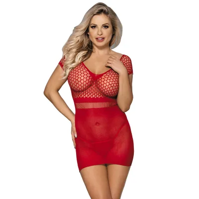 Subblime - 951924 vestido de rejilla croché corto rojo talla única