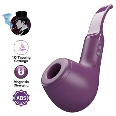 Pipe stimulator with 10 tapping settings purple