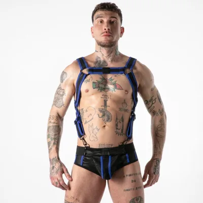 Volledig militair toegangsharnas, blauw, maat S/M