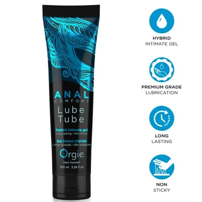 Tube de lubrifiant anal comfort hybride gel intime pour le sexe anal 100 ml
