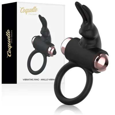 Coquette chic desire - cockring avec vibrateur NOIR/ or