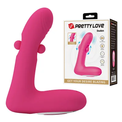 Pretty love - duden rechargeable silicone vibrator 12 vibration modes and 3 rocking modes pink