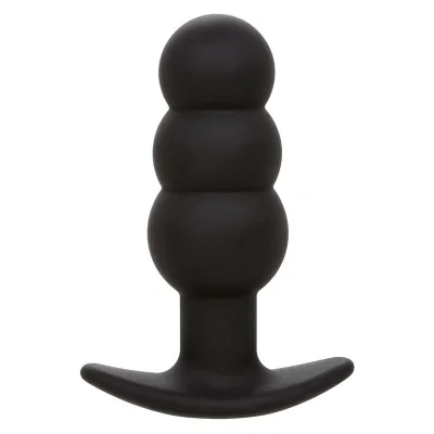 Rock bottom plug anal perlé 10 vibrations silicone noir