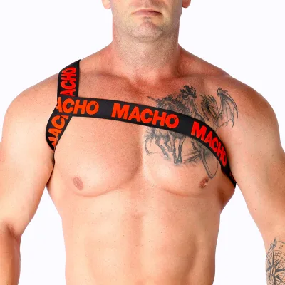 Macho - rood romeins tuigje S/M