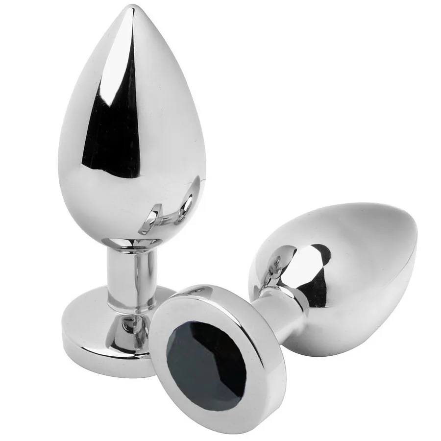 Plug anal diamant noir moyen 7,62CM