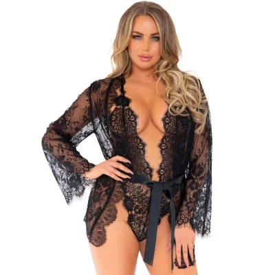 Leg avenue - teddy and robe set L