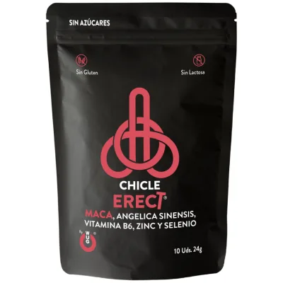 WUG ERECT – Functional chewing gum with Maca, Zinc and Vitamins to boost male energy and performance
