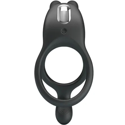 Pretty love - seth doppel-vibrationsring rabbit 7 vibrationen schwarz