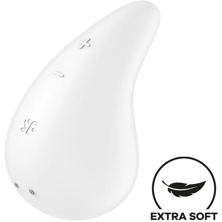 Satisfyer - vibrateur dew drop lay-on blanc