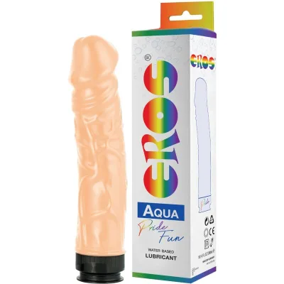 Eros aqua lgbt pride dildo con lubricante base agua