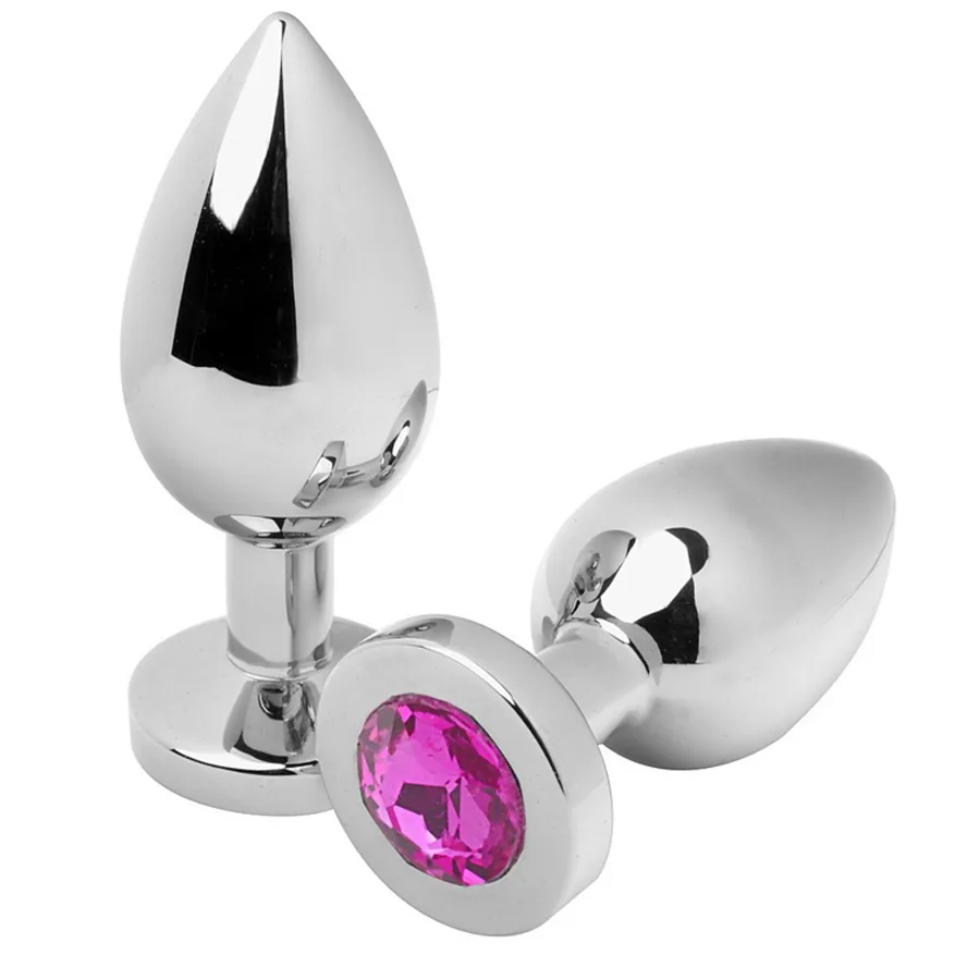 Plug anal diamant rose petit 5,71CM