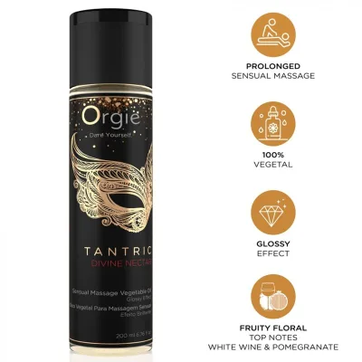 Nettare divino tantra olio vegetale per massaggi sensuali 200 ml