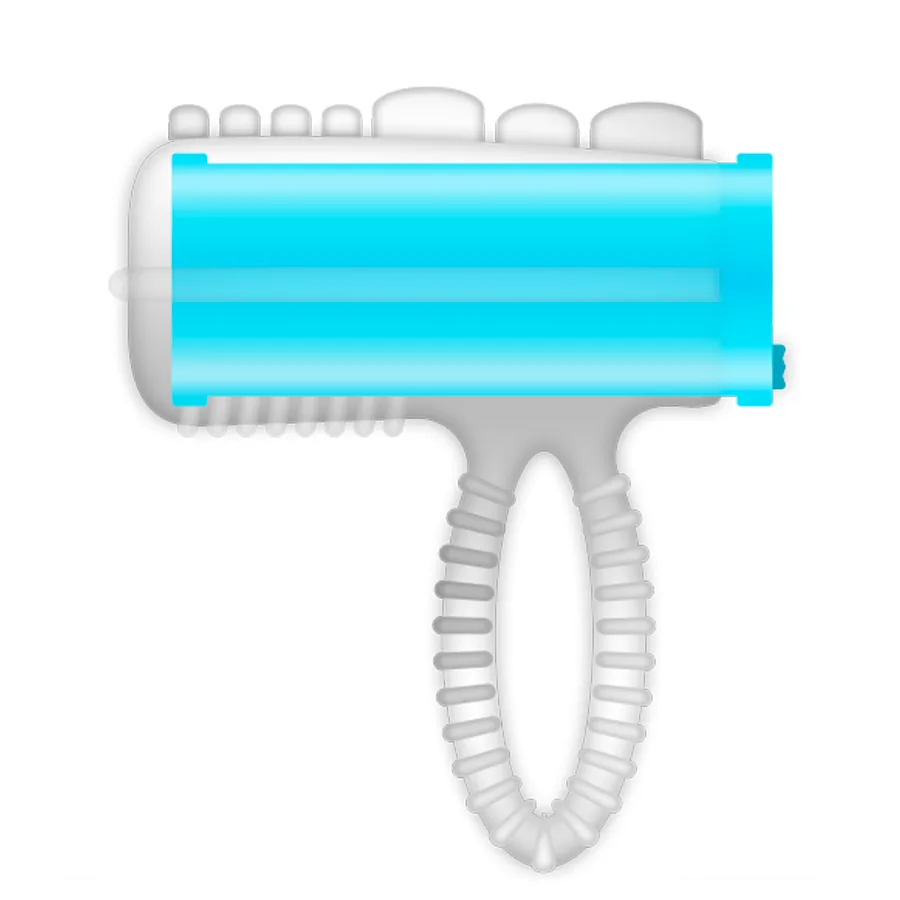 Anneau vibrant pour la langue, bleu