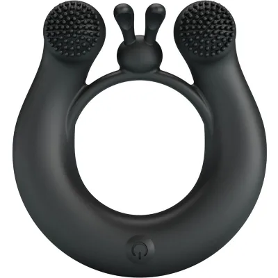 Pretty love - dahlia vibrationsring + klitorisstimulator 12 vibrationen schwarz