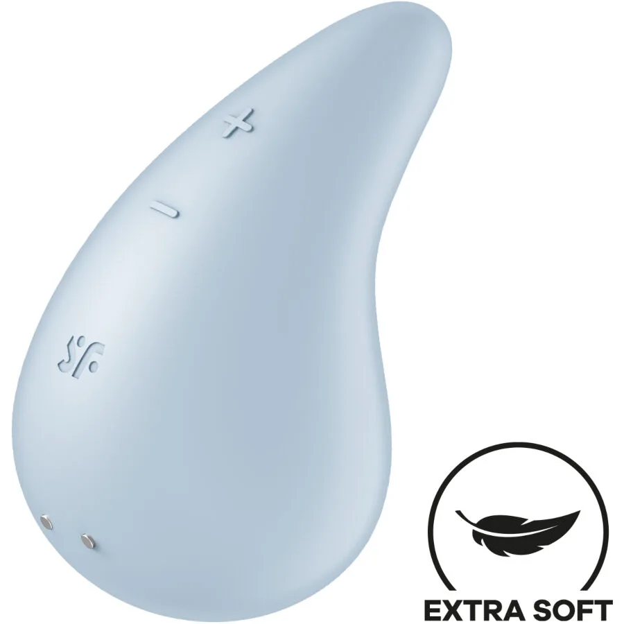 Satisfyer - vibrateur dew drop lay-on bleu