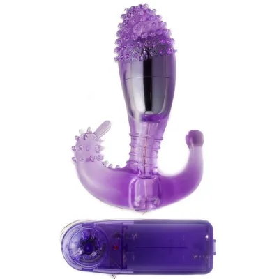 Lilac vaginal and anal stimulator with vibration