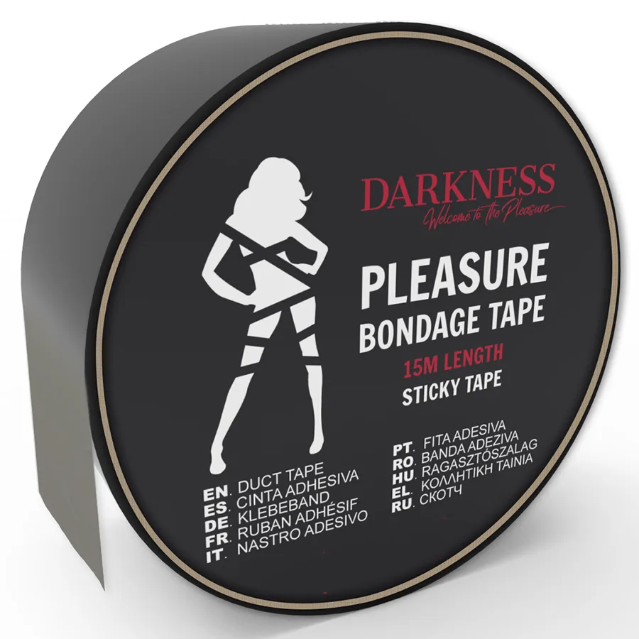 Darkness - ruban adhésif bondage noir 15M
