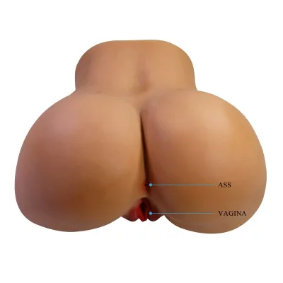 Torse féminin réaliste masturbateur double entrée avec vibration et succion couleur naturelle