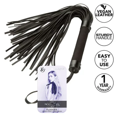 Nocturnal flogger cuir noir
