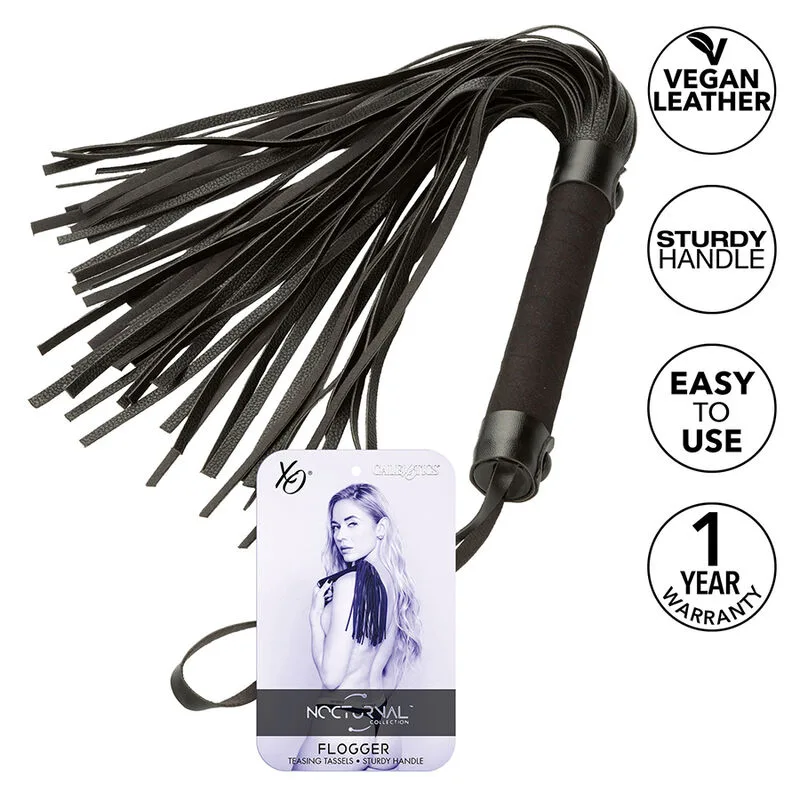 Nocturnal flogger cuir noir