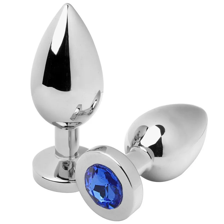 Plug anal bleu diamant moyen 7,62CM