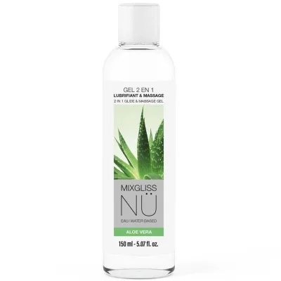 Gel lubrifiant et de massage 2 en 1 à base d'eau nuru à l'aloe vera 150 ml