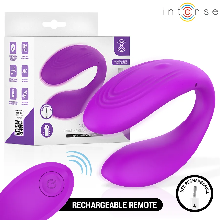 Intense - nora stimulateur à pince vibrante violet