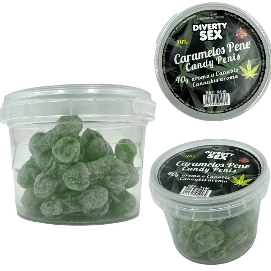 20 caramelle per pene aroma cannabis