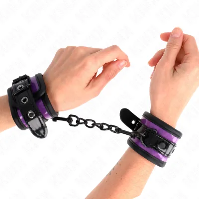 Kink - neoprene wrist restraints light purple ajustable 21-28 cm x 5 cm