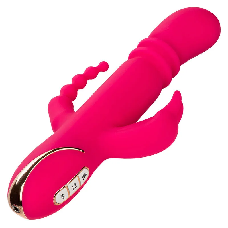 Jack fantasy triple vibrateur chauffant lapin rose