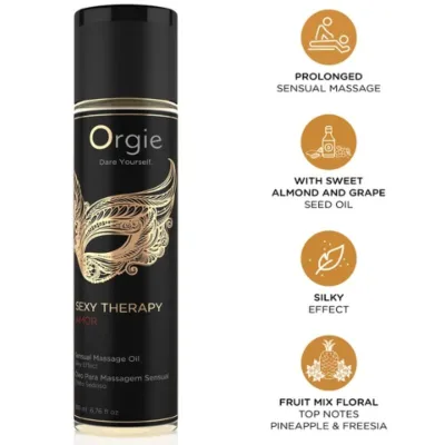 Huile de massage sensuel amor sexy therapy 200 ml